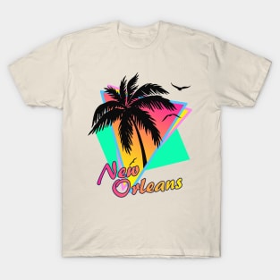 New Orleans Cool 80s Sunset T-Shirt